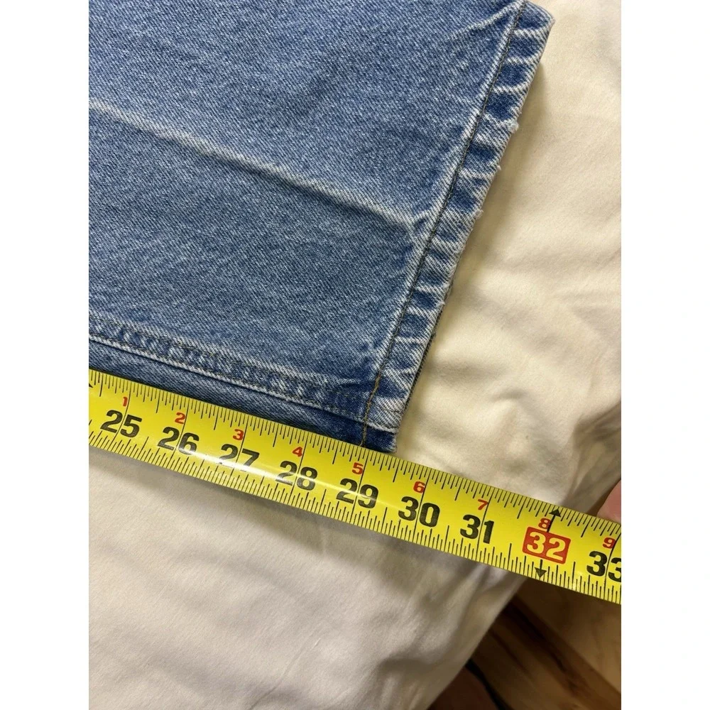Carhartt B18 DST Straight Leg Denim Jeans Mens Measures 36x30 Blue Workwear Fade